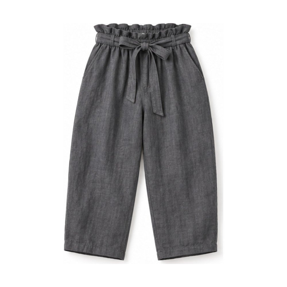 Cropped Paperbag Waist Pants